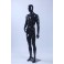 M3-M1-1 Abstract skin color in shine male shop shopper black figure Egghead
