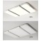 1687-3 LED Deckenleuchte mit Fernbedienung Lichtfarbe/Helligkeit einstellbar Acryl-Schirm weiß/Schwarz lackierter Metallrahmen