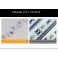 1687-3 LED ceiling light with remote control Light color / brightness adjustable Acrylic shade white / black lacquered 