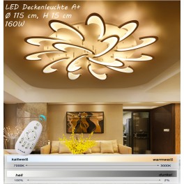dimmbar Fernbedienung mit 2128 A+ Lichtfarbe/helligkeit Deckenleuchte LED einstellbar