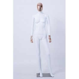 Male Female Abstract Mannequin Electroplating Head Hands New white