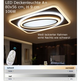 LED Deckenleuchte XW093 Flaches-Design  mit Fernbedienung Lichtfarbe und helligkeit einstellbar