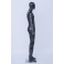 Male Abstract Mannequin Egghead Wood Arms Hands Black White Matte or Glossy