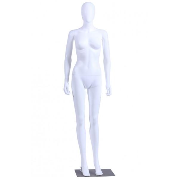 Abstract Mannequins MA120-B White Lacquered Skin Colour Shine Egghead 