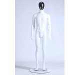 AB-67 Male Abstract Mannequin Electroplating Mask White 