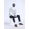 SD-07 Male Abstract Mannequin Electroplating Mask White 