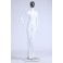 KS-226 Female Abstract Mannequin Electroplating Mask White 