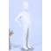TTZX-4 mannequin white matt lacquered high quality Egghead with metal plate child doll