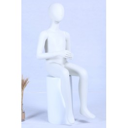 TTZX-6 mannequin white matt lacquered high quality Egghead with metal plate child doll