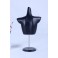 X-1 Brust Schaufensterpuppe schwarz matt lackiert hochwertig ohne Kopf mit Platte