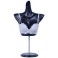 X-1 chest mannequin black matt lacquered high quality without head with plate