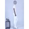Mannequin white matt lacquered fabric covered head. Arms of wood. High quality metal mesh head with metal plate