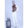 Mannequin white matt lacquered Brown chest high quality metal mesh head with metal plate