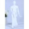 Mannequin white matt lacquered high-grade eggheaed with metal plate woman female