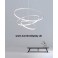 2130-3White 8x6x4  LED pendulum light with remote control light color and brightness adjustable acrylic screen A +