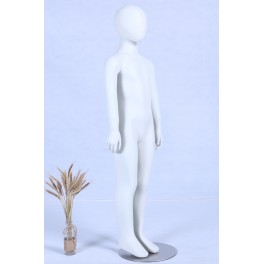 TTZX-5 mannequin white matt lacquered high quality Egghead with metal plate child doll