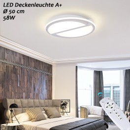 LED Deckenleuchte 899 mit Fernbedienung Lichtfarbe/Helligkeit Innen einstellbar Rahmen 4500 Kelvin Kaltweiß A+