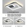 9643 LED Deckenleuchte mit Fernbedienung Lichtfarbe/ Helligkeit einstellbar Acryl-Schirm weiß/schwarz lackierter Metallrahmen